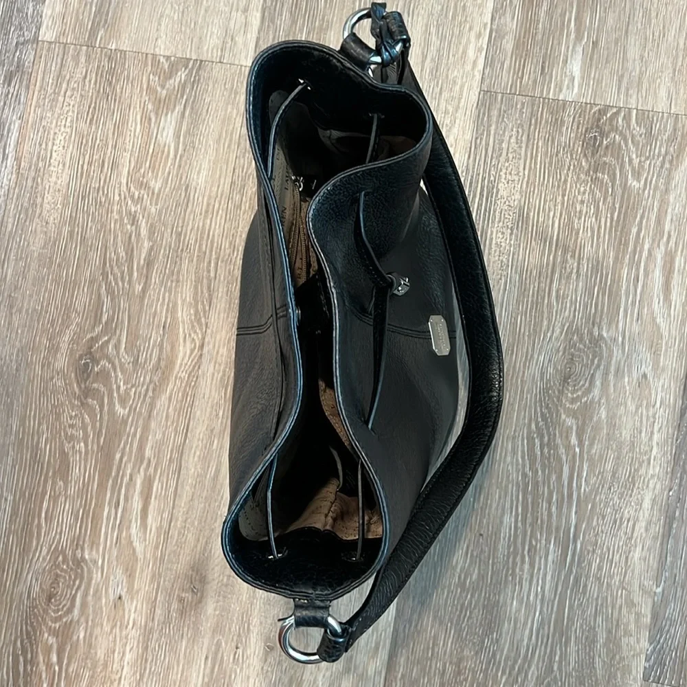🖤 Lauren Ralph Lauren Black Leather Bucket Shoulder Bag 👜✨